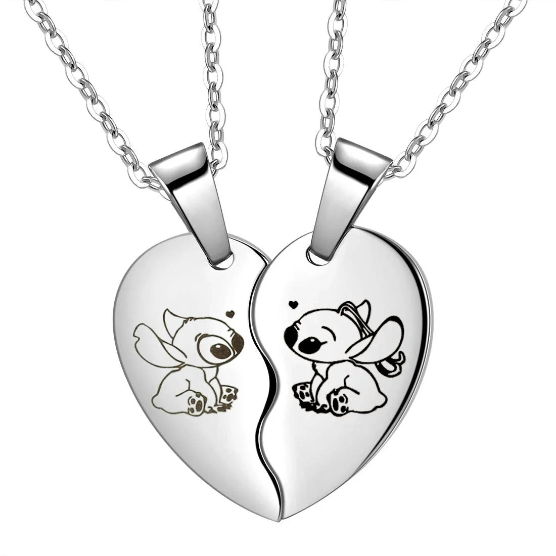 Stitch und Angel Halskette