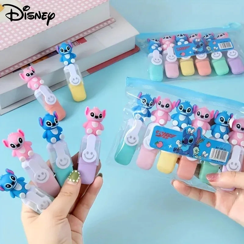 Lot de 6 Surligneurs Stitch