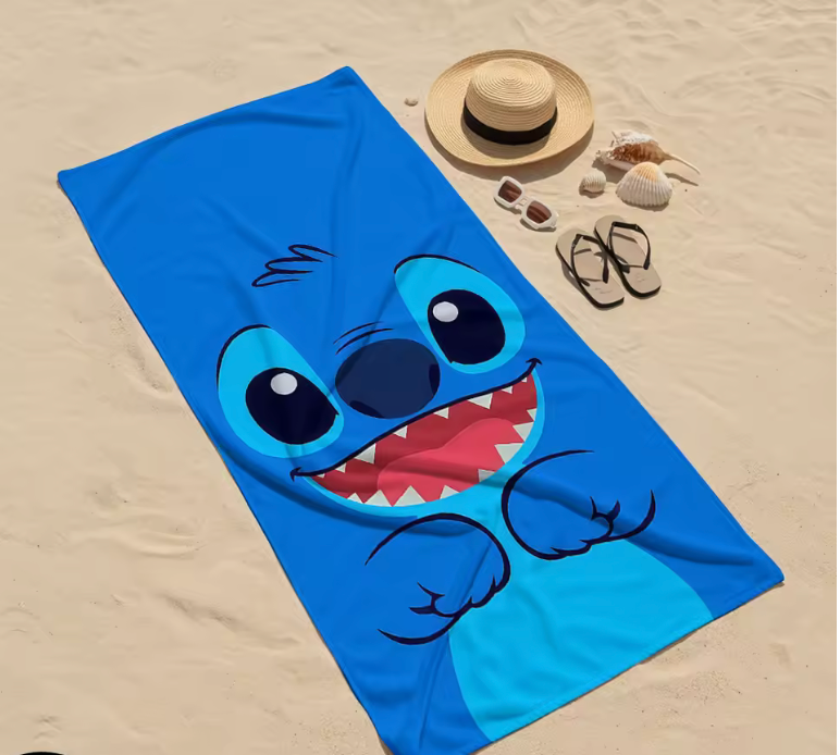 Stitch Microfiber Beach Towel – Summer Edition 🌴💙