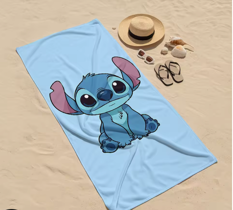 Stitch Microfiber Beach Towel – Summer Edition 🌴💙