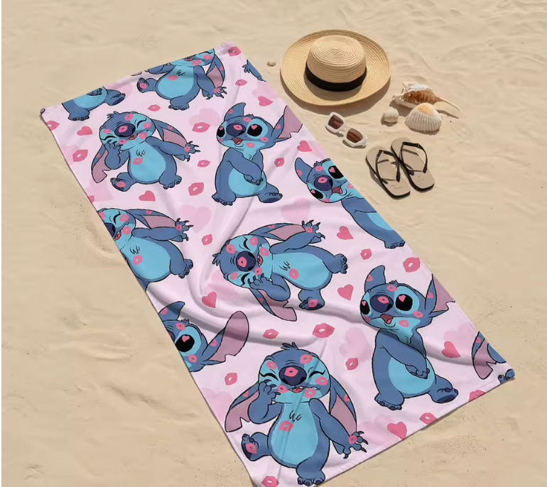 Stitch Microfiber Beach Towel – Summer Edition 🌴💙