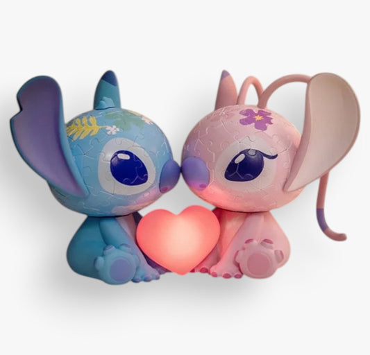 Puzzle 3D amour Stitch et Angel